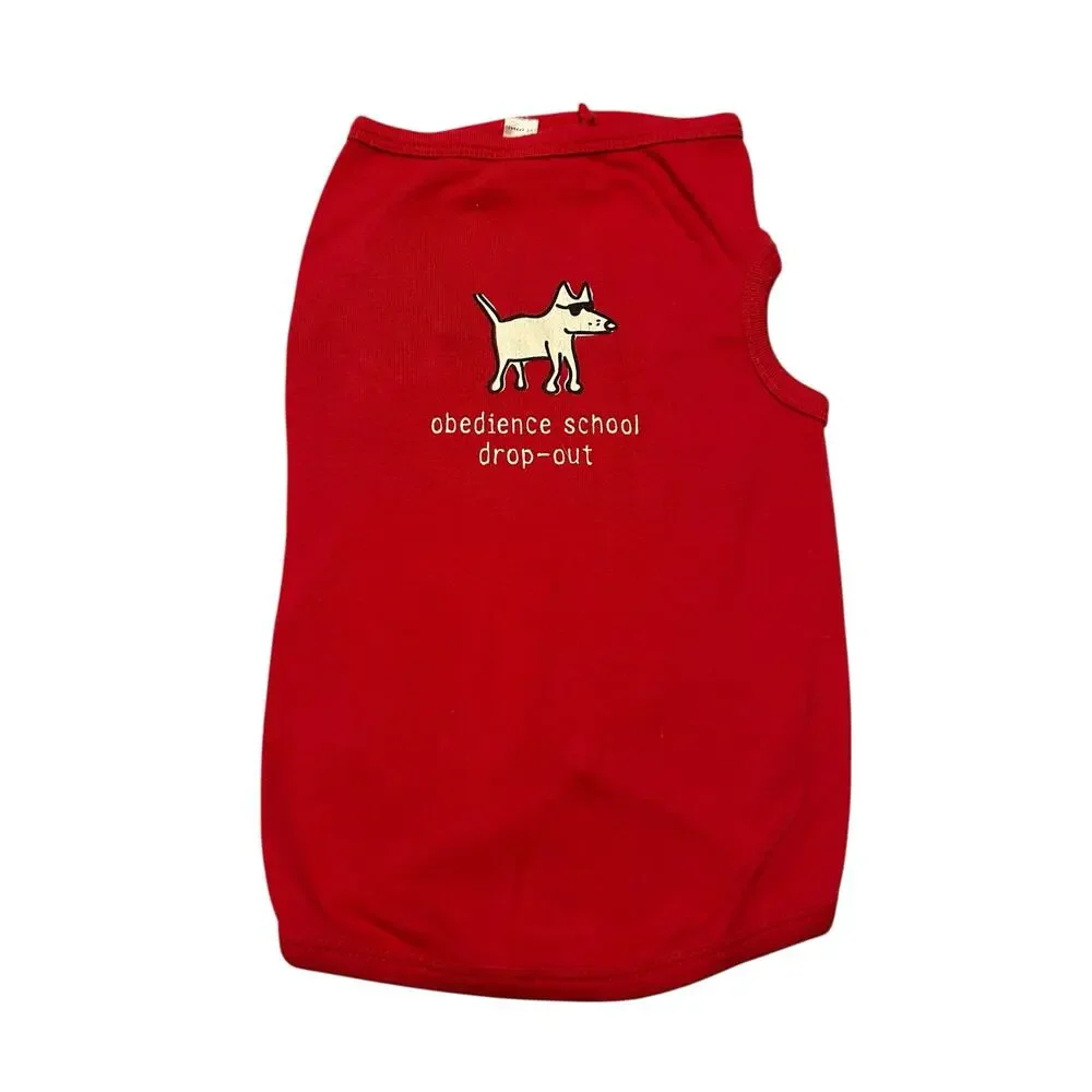 Teddy the Dog Doggie T Shirt Obedience School Drop Out Size XL